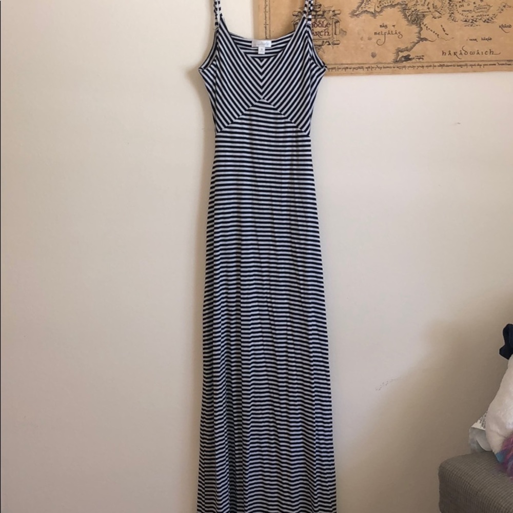 Charming Charlie’s Striped Dress w/ Cutout Back